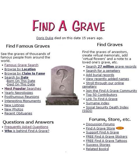 find a grave millions